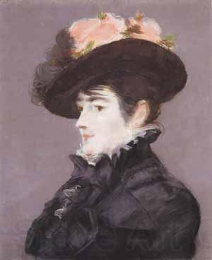Edouard Manet Portrait de Jeanne Martin au Chapeau orne dune Rose Spain oil painting art